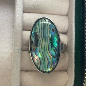 STUNNING Abalone Shell Ring